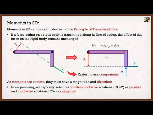 Engineering Mechanics: Statics Lecture 9 | Moments in 2D