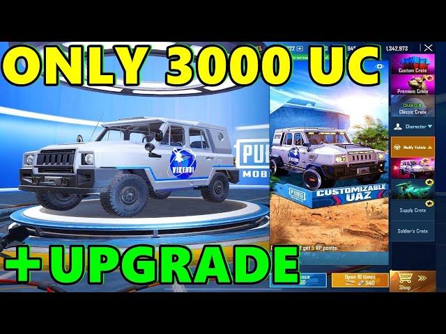 ONLY 3000 UC OPENING AEGIS UAZ CAR + UPGRADE | PUBG Mobile