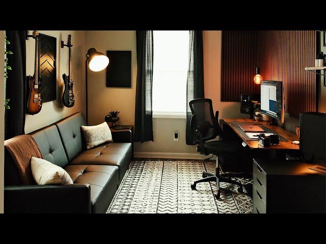 DREAM Office Desk Setup for 2025! (Minimalist home office + music studio)