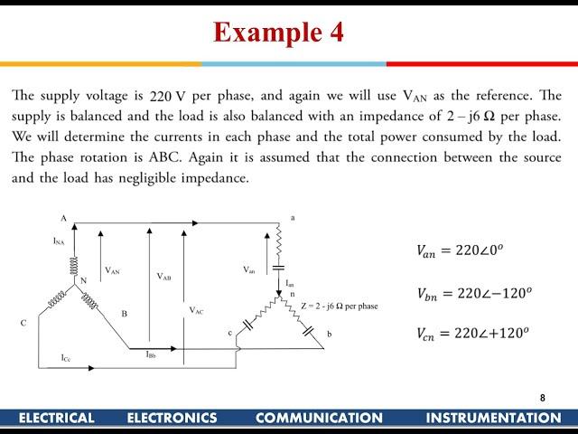 Problems and Solutions:  Three Phase AC Circuits