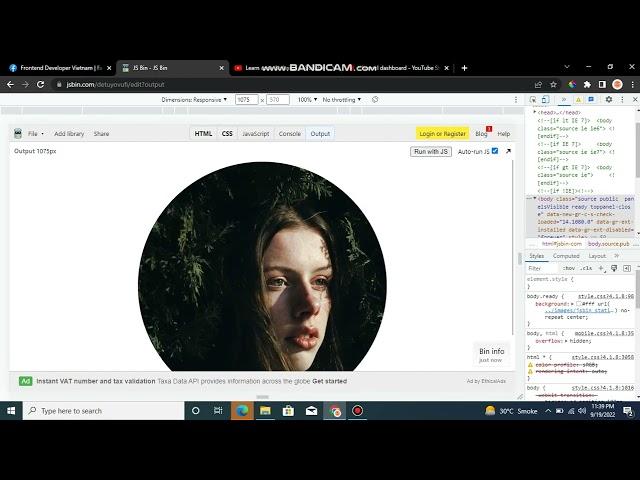 Responsive Circle image using html css