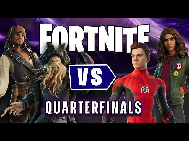 Peter Parker & MJ vs Jack Sparrow & Davy Jones in Fortnite | Quarterfinals - Game 1