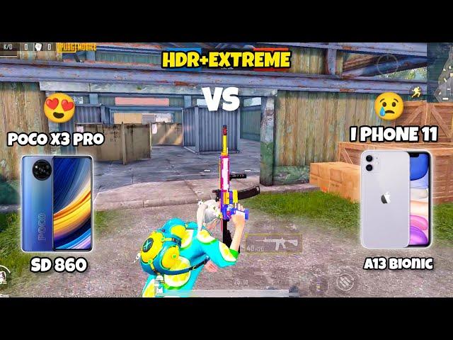 poco x3 pro Tdm test poco x3 pro vs iPhone 11 pubg test in 2023 HDR+EXTREME TDM test in 2023