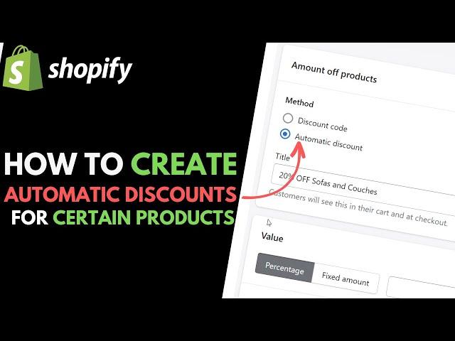 Shopify: How to Create Automatic Discounts for Certain Products or Collections