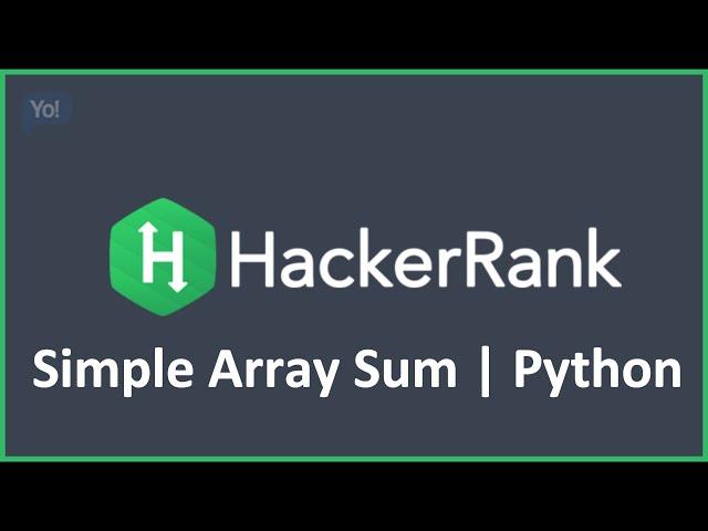 Simple Array Sum | Python Hacker Rank Solution #shorts