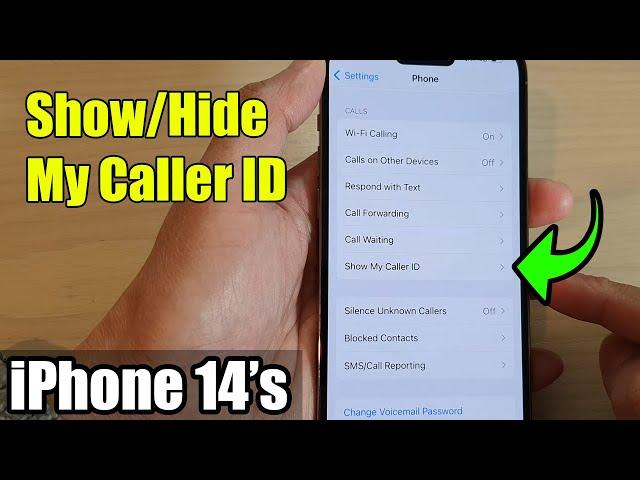 iPhone 14's/14 Pro Max: How to Show/Hide My Caller ID