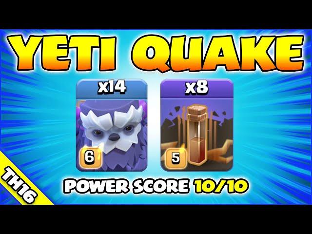 Yeti Quake = WOW!!! TH16 Attack Strategy (Clash of Clans)