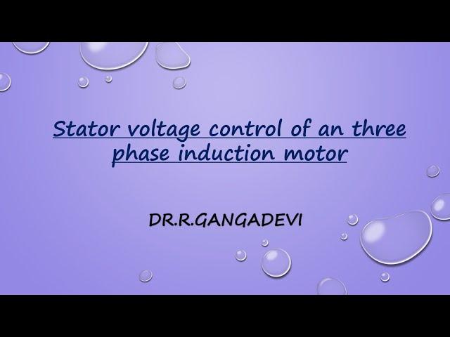 Speed control of induction motor