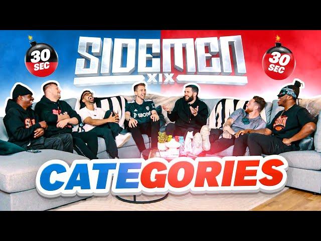 SIDEMEN 30 SECOND CATEGORIES CHALLENGE