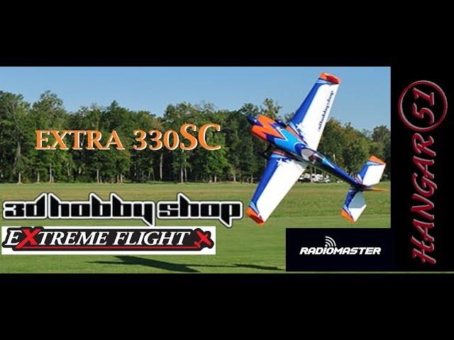 EXTREME FLIGHT EXTRA 330SC 95" 12 S 9000 MAH 3D HOBBY SHOP ORANGE / BLUE / WHITE 12 MIN FLIGHT