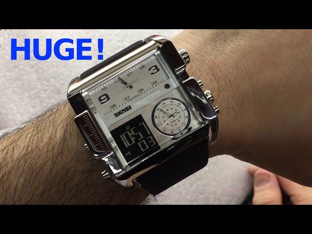 Review of a Unique Stylish Huge Square Watch (Skmei 1391)!