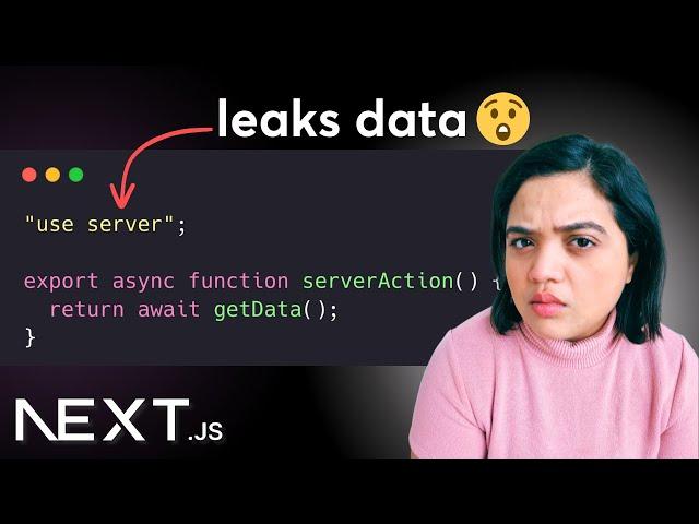 You’re leaking data with Server Actions in Next.js (accidentally)