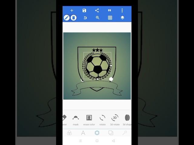 professional Football club logo design on Pixellab #pixellab #shorts #shortsfeed