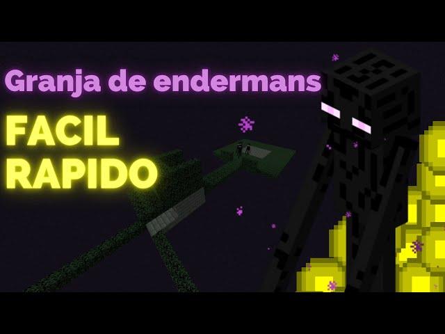 Granja de endermans FÁCIL Y RÁPIDO 1.19