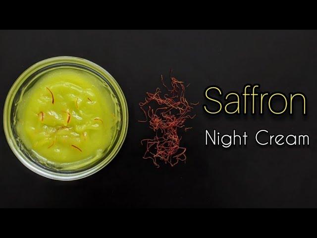Saffron Night Cream for glowing skin |  Lightens acne scars/pigmentation/dark spots | Anti-aging DIY