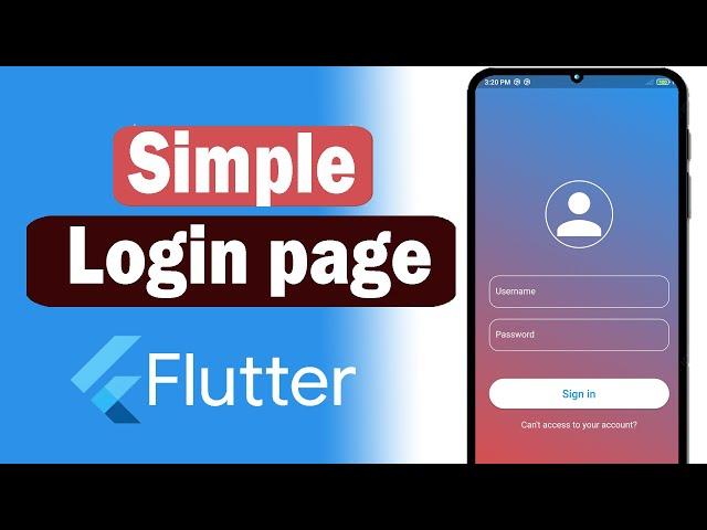 Simple Login Page Flutter UI Speed Code | 2024