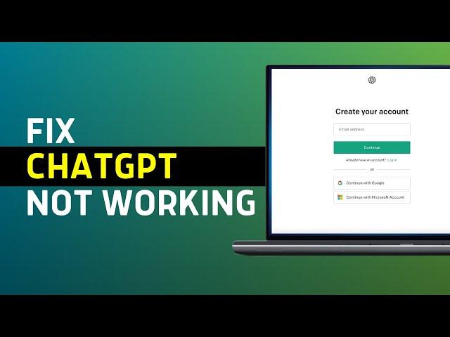 How to FIX Chat GPT Not Working (Chat GPT Down, Not Opening, At Capacity, Login Error)