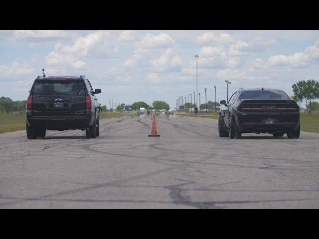 800 HP Tahoe RST vs 707 HP Hellcat Challenger Widebody