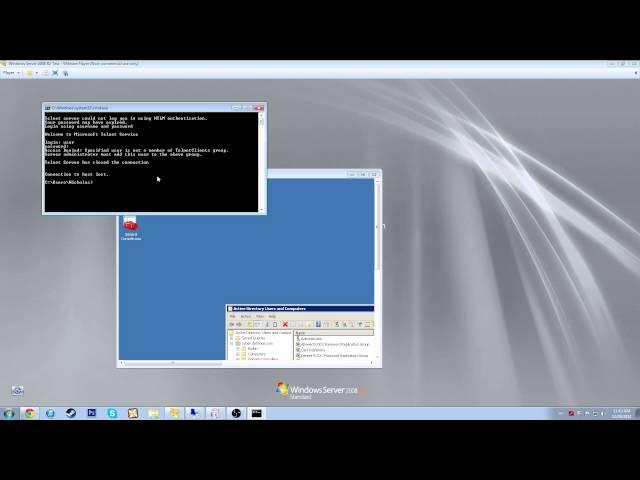 Intermediate: Remote Desktop Connection and Telnet (Server 2008 R2 / Windows 7)