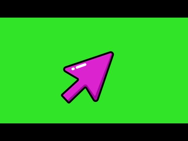Pink Arrow Green screen and sound clicking