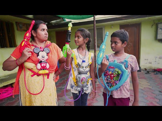 "WOW" WATER GUN FIGHT | இந்த GUN வேற எங்கயும் கிடையாது .... | Mrs.Abi 2.0