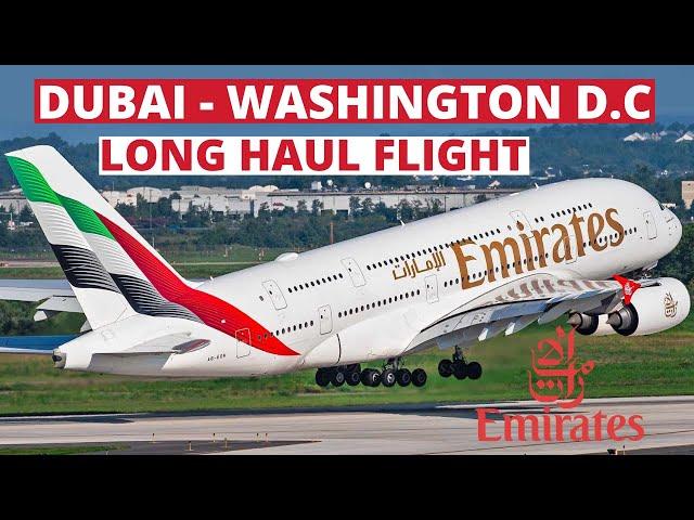 Emirates Airbus A380-800 ️economy class |Dubai-Washington D.C | long haul flight |Full trip Report