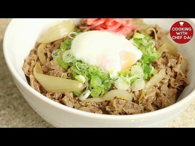 GYUDON RECIPE (JAPANESE BEEF BOWL) - 牛丼 - COOKING WITH CHEF DAI