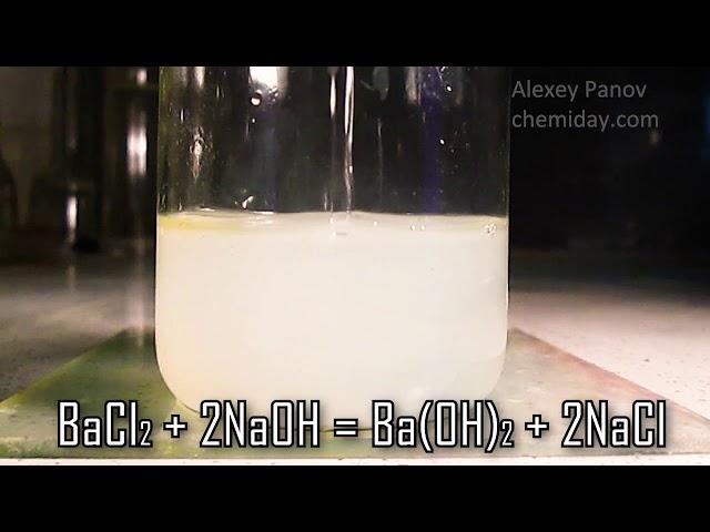 BaCl2 + 2NaOH → Ba(OH)2 + 2NaCl | Reaction of barium chloride with sodium hydroxide