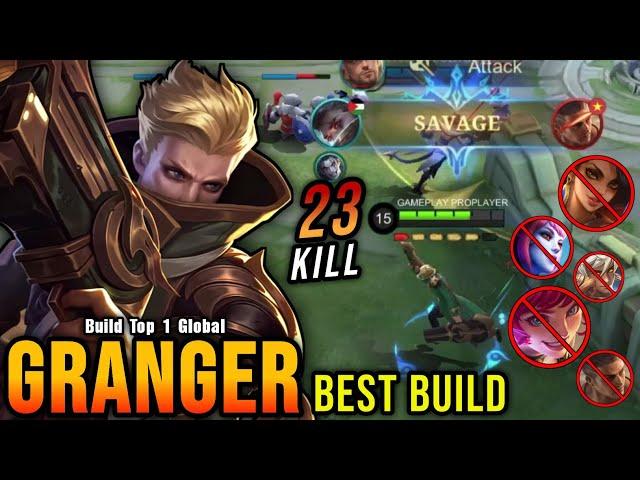 23 Kills!! Granger Perfect SAVAGE - Build Top 1 Global Granger ~ MLBB