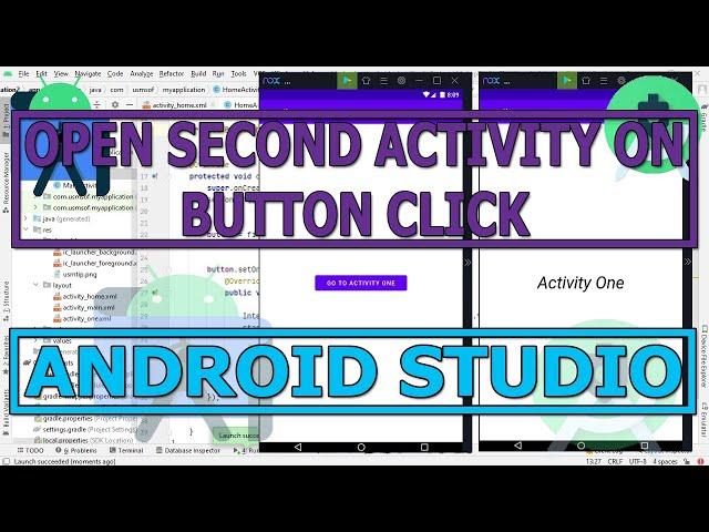 How To #Open New #Activity On #Button Click In #Android Studio| #Second Activity #On Button #Click