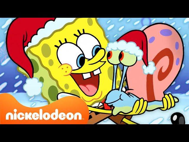 Губка Боб | 45 МИНУТ самых снежных моментов Губки Боба ️ | Nickelodeon Cyrillic