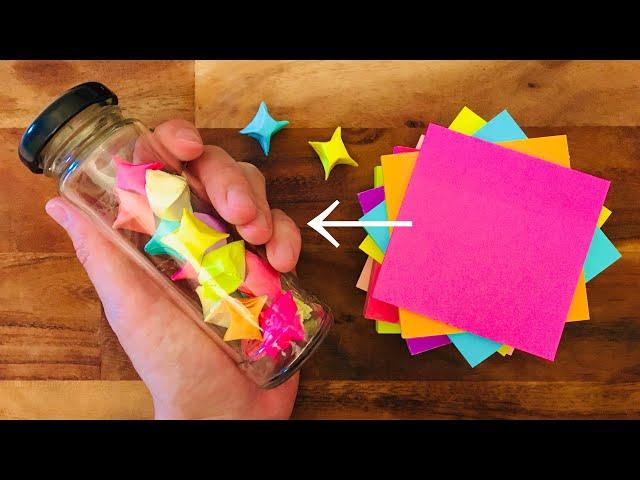 Sticky Note Origami - Lucky Star