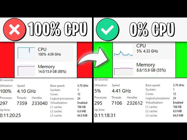 Fix 100% CPU USAGE while GAMING in 2023!