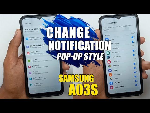 How To Change Notification Pop-Up Style - Samsung Galaxy A03s