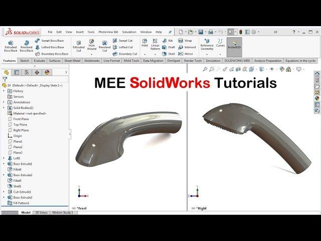 Solidworks Tutorial for Beginners(Loft and Plane and pattern)