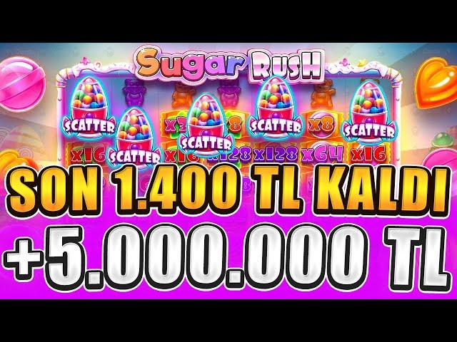 Sugar Rush 1000x  Yeni Slot Oyunu  Son 1.400 TL Paramla 5.000.000 TL Rekor Para Aldık