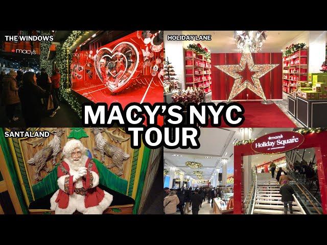 Macys NYC Tour: Window Displays, Santaland, Holiday Lane & Holiday Square Markets | Vlogmas Day 18