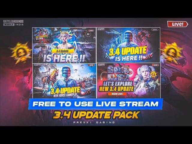 Free To Use Bgmi/Pubg 3.4 Update Thumbnail Pack | 3.4 update Live Stream Thumbnail | Frexxi Gaming