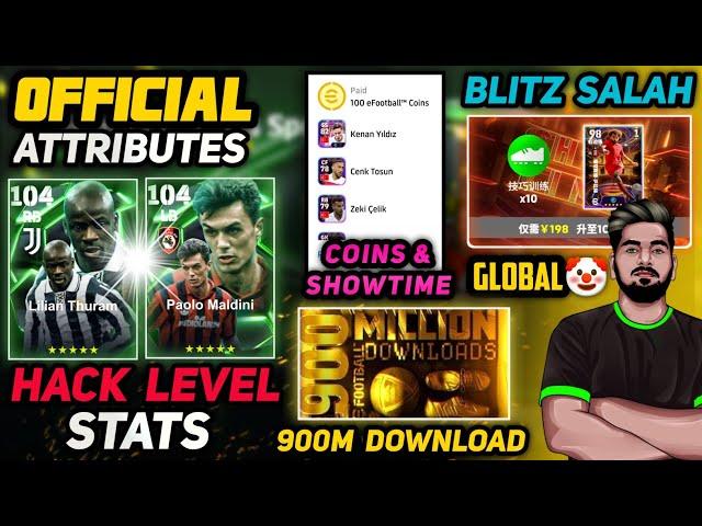 900 Million Download Campaign,Sure Showtime+Coins & Blitz Curl Salah | Maldini,Thuram Official Stats