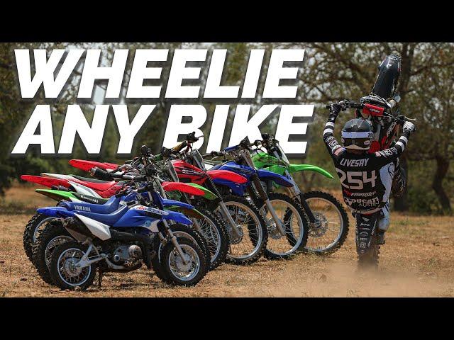 Wheeling 7 Different Dirt Bikes (50cc to 300cc) $1,000 BET | Best Beginner Tips