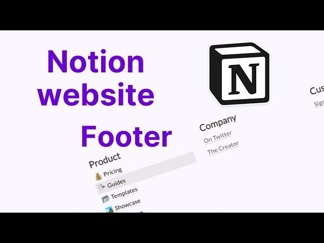 How to create a Notion website footer