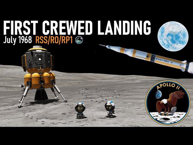 FIRST Crewed Lunar Landing! - Final Frontier #12 | KSP RSS/RO/RP1 | 1.10