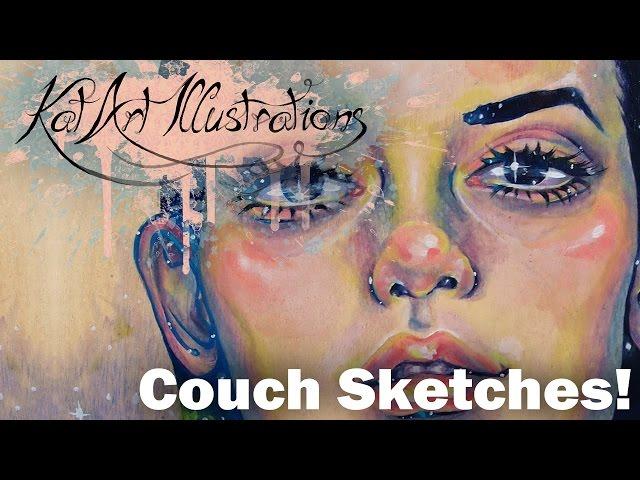 Couch Sketches #3 : KatArt Illustrations