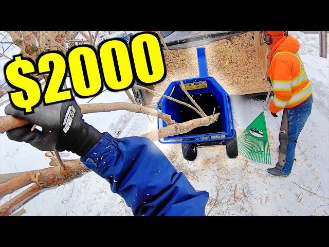 Chipping Hardwood W/ New Compact Wood Chipper