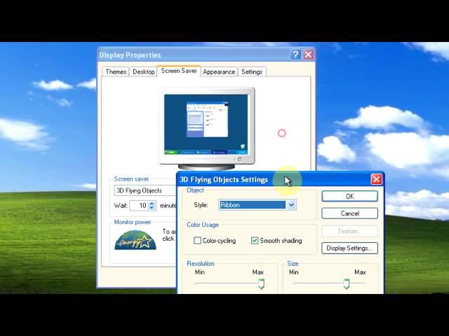 Windows XP: How To Set Screen Saver