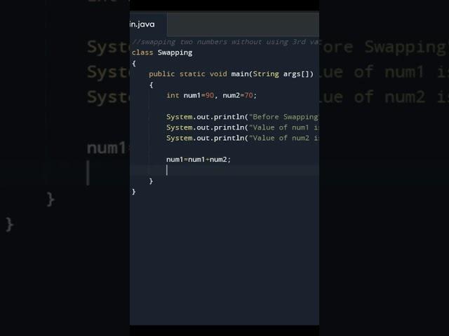 Swapping two numbers without using 3rd variable in java | Program in Java | Programs for Beginners