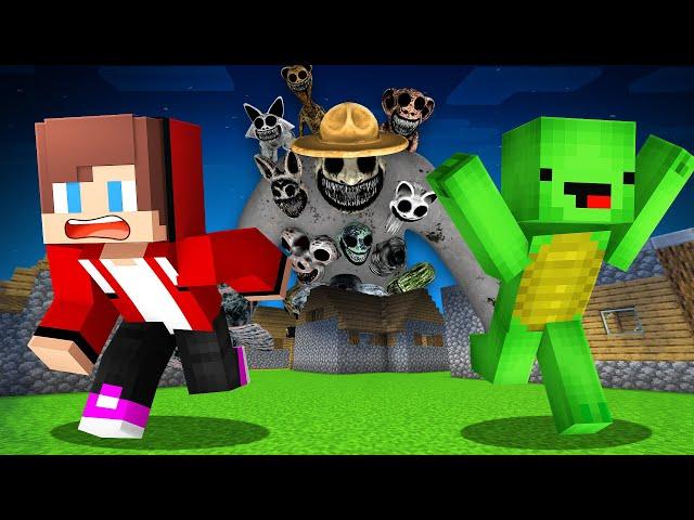 Why Creepy ZOONOMALY Titan ATTACK JJ and Mikey at 3 AM in Minecraft Maizen!