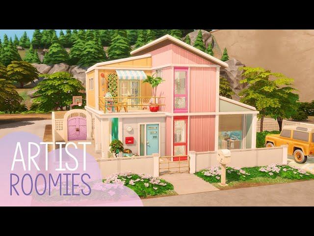 Artist Roommates' Artsy Home | The Sims 4 Stop Motion Build | NoCC