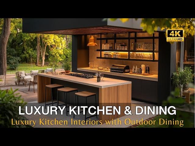 Luxury Kitchen Interiors with Outdoor Dining & Backyard Entertaining Spaces