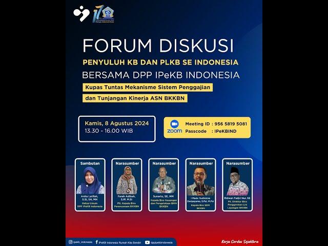 Live Streaming FORUM DISKUSI Penyuluh KB dan PLKB Se-Indonesia